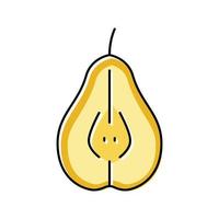 pear cut one color icon vector illustration
