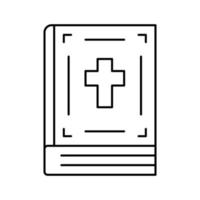 bible christianity book line icon vector illustration