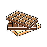 barra chocolate color icono vector ilustración