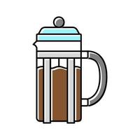 prensa francesa café herramienta color icono vector ilustración