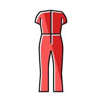 overalls pants apparel color icon vector illustration