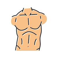 torso cuerpo color icono vector ilustración