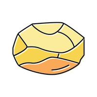 one peeled potato color icon vector illustration