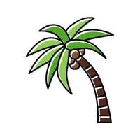 palm tree coconut color icon vector illustration