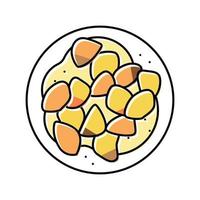 crispy potato vegetable color icon vector illustration