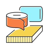 polyurethane thermoset color icon vector illustration