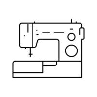 máquina de coser línea icono vector ilustración