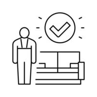 remove couch line icon vector illustration