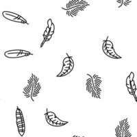 feather bird soft quil fluffy vector seamless pattern