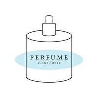 El diseño de logotipo creativo cosmético de perfume de perfume de lujo aislado se puede utilizar para negocios, empresas, cosméticos y tiendas de perfumes. vector