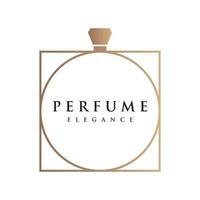 El diseño de logotipo creativo cosmético de perfume de perfume de lujo aislado se puede utilizar para negocios, empresas, cosméticos y tiendas de perfumes. vector