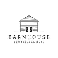 Home or barn logo template design or organic farm barn and vintage animal farm house.Vintage country logo. vector