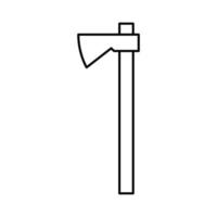 hudson bay axe hatchet line icon vector illustration