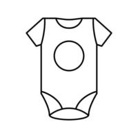 clothes slip baby line icon vector illustration