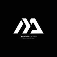 Letter M A creative flat logo design vector