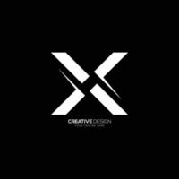 Letter X H negative space modern branding logo vector