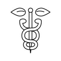 symbol homeopathy line icon vector illustration