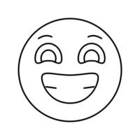 smile emoji line icon vector illustration