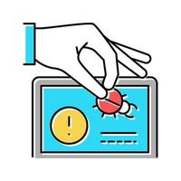 debug fixing color icon vector illustration