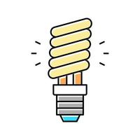 lamp energy saving color icon vector illustration