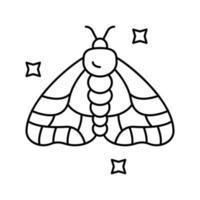 insecto boho línea icono vector ilustración
