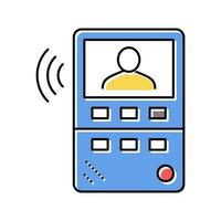 intercom device color icon vector isolated illustration