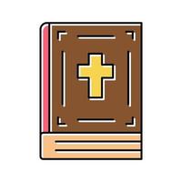 bible christianity book color icon vector illustration