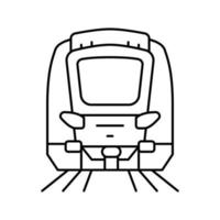 metro subway transport vehicle line icon vector illustration