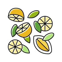 composition lemon color icon vector illustration