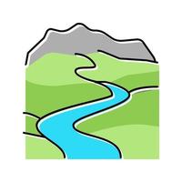 source of river color icon vector illustration