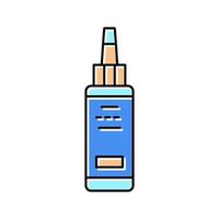 hair growth serum color icon vector illustration