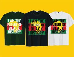 soy el futuro del mes de la historia negra afroamericana el diecinueve de junio tipografía vector de diseño de camiseta