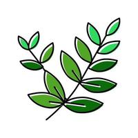 leaf spring color icon vector illustration