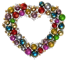 couronne de boules de noel png