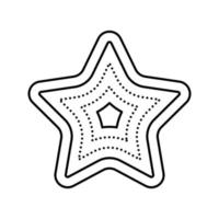 estrella océano línea icono vector ilustración