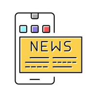 phone application news color icon vector illustration