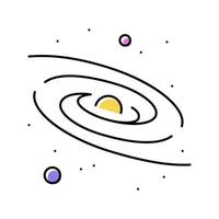 milky way galaxy color icon vector illustration