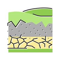 ilustración de vector de icono de color de río seco