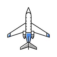 jet airplane color icon vector illustration