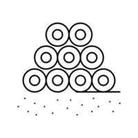 pipeline heap line icon vector illustration