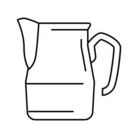 pitcher utensil line icon vector illustration