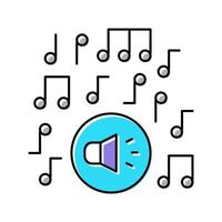 classical music melody color icon vector illustration