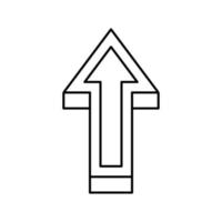 up arrow line icon vector illustration