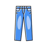 denim pants man color icon vector illustration