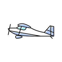 taildraggers airplane aircraft color icon vector illustration