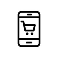 purchases from the phone icon vector. Isolated contour symbol illustration vector
