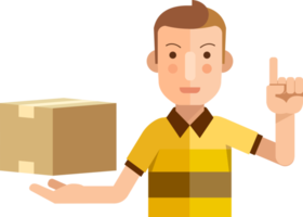 delivery man color symbol png