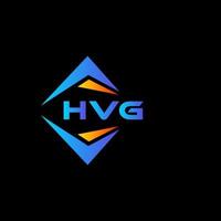 diseño de logotipo de tecnología abstracta hvg sobre fondo negro. concepto de logotipo de letra de iniciales creativas hvg. vector