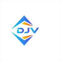 diseño de logotipo de tecnología abstracta djv sobre fondo blanco. concepto de logotipo de letra de iniciales creativas djv. vector