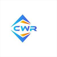 cwr diseño de logotipo de tecnología abstracta sobre fondo blanco. concepto de logotipo de letra de iniciales creativas cwr. vector